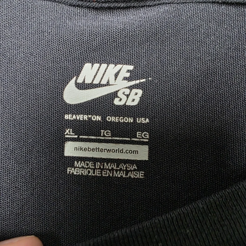 Nike SB Sean Malto T Shirt Mens XL Black Graphic Dri Fit Handrail Skateboarding
